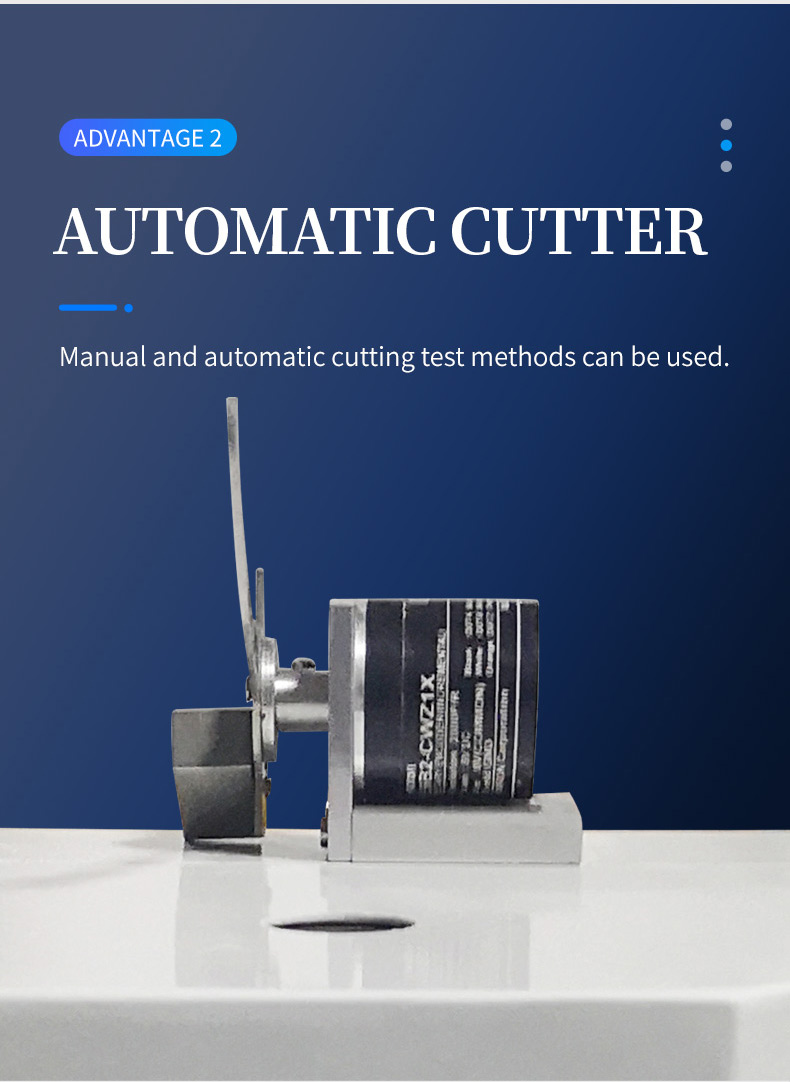 Automatic cutting mechanism enabling manual and auto melt cutting for standardized polymer extrusion testing