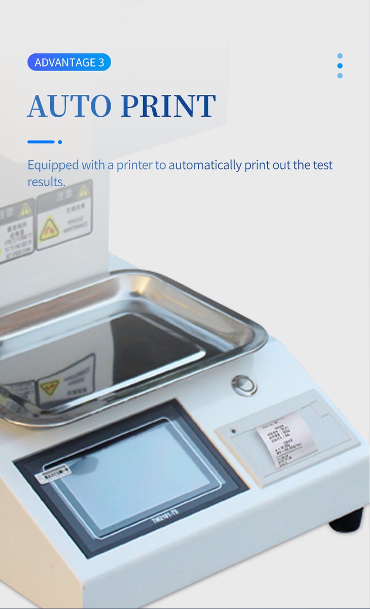 Auto print function enabling instant documentation of MFR and MVR test results for material quality assurance records